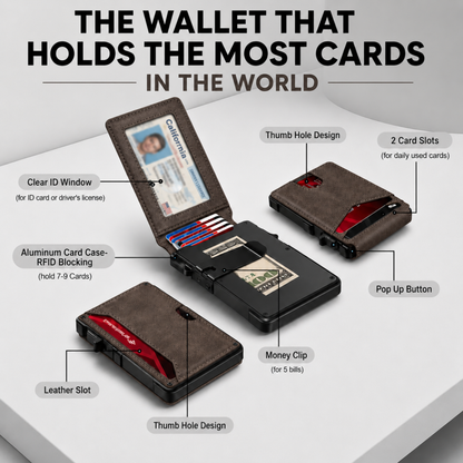 Vortanik MagVault® Minimalist Wallet - Maximum Capacity. Minimal Footprint.