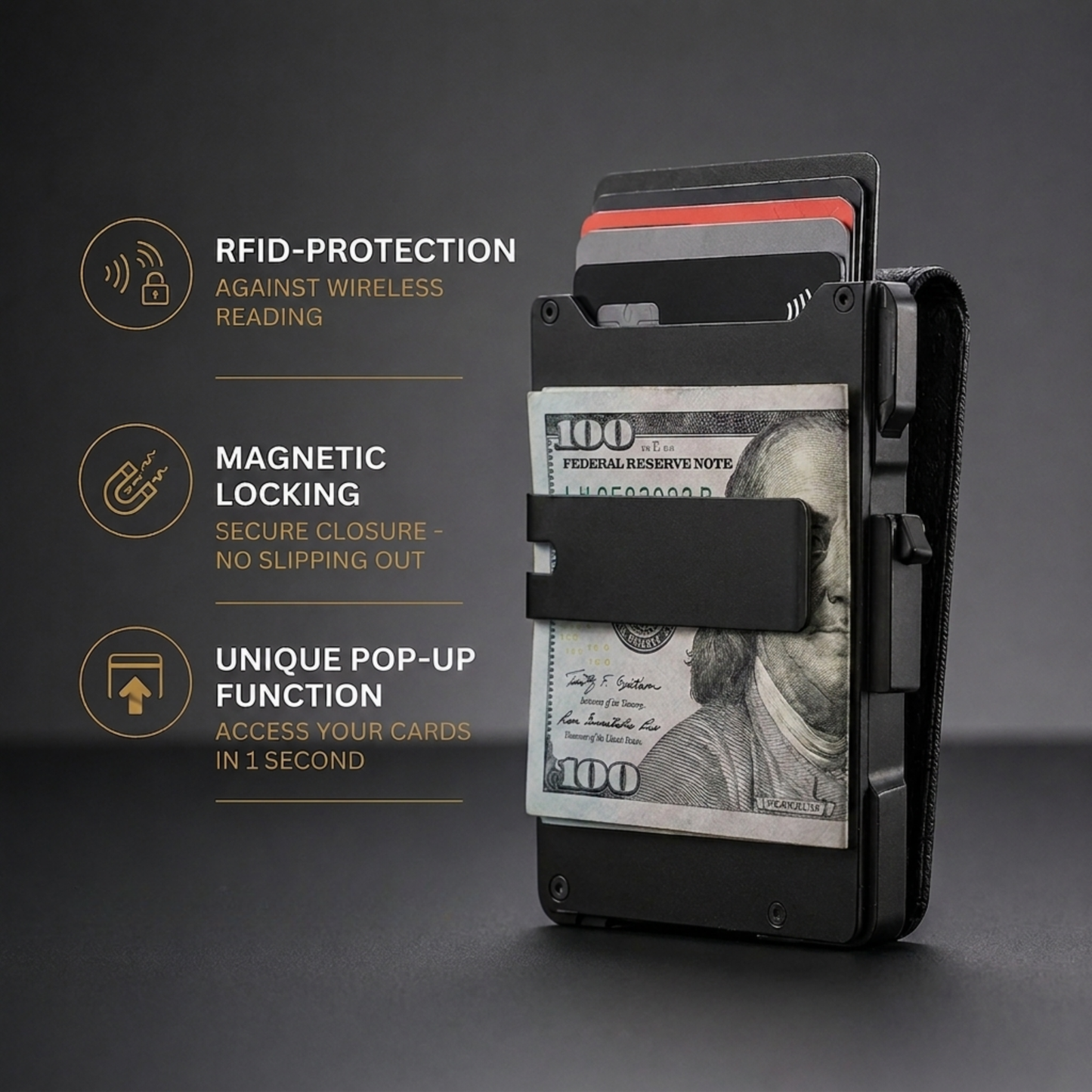 Vortanik MagVault® Minimalist Wallet - Maximum Capacity. Minimal Footprint.